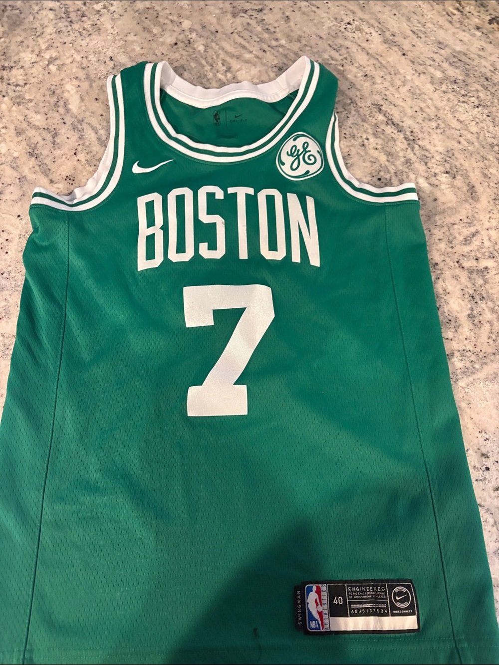 Nike Boston Celtics  Green Jaylen Brown  #7 Basketball Jersey